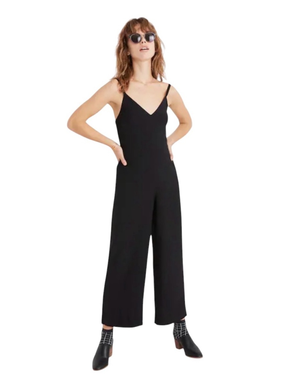 Madewell Thistle Cami Jumpsuit Black Size 6 #2162